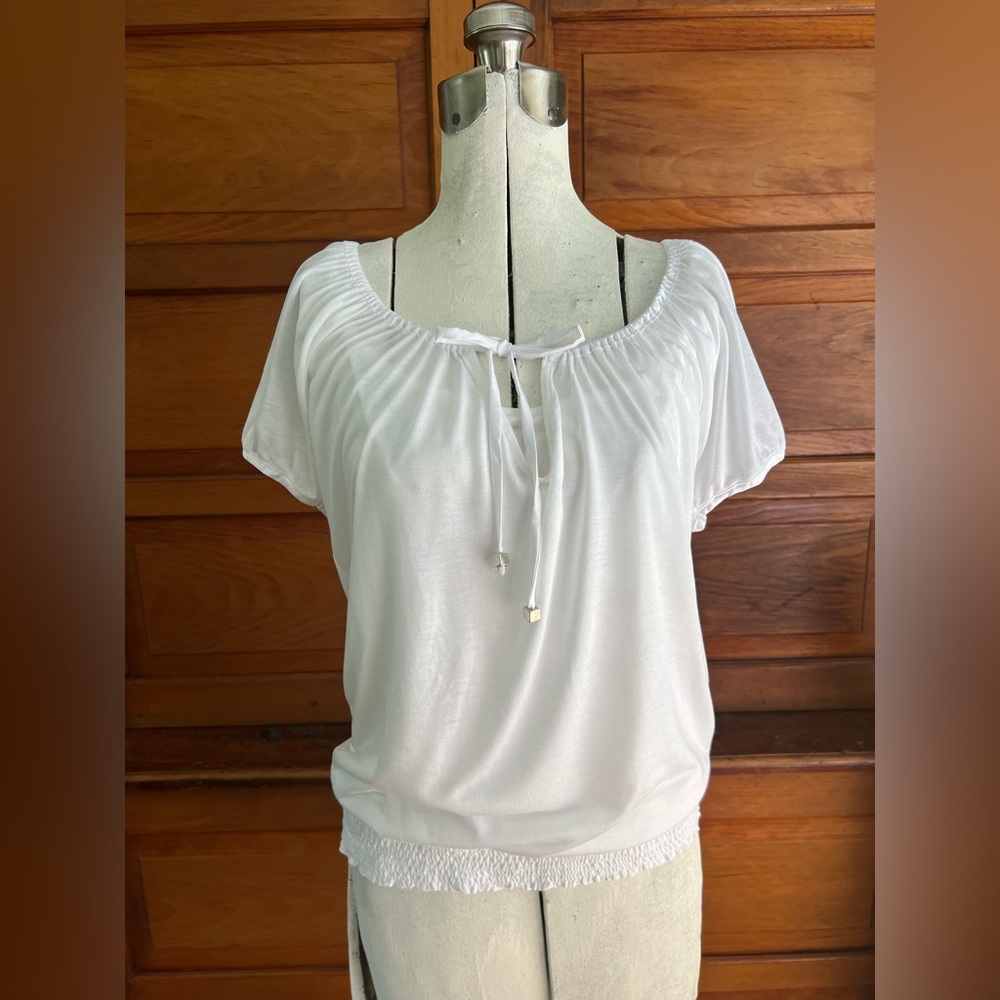 White House Black Market Short Sleeve Blouse